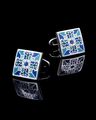 Stainless Steel Silver-Plated Cufflinks