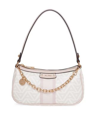 Logo Print Shoulder Bag with Detachable Strap