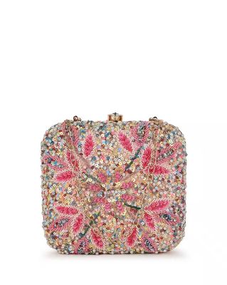 Embellished Clutch with Chain