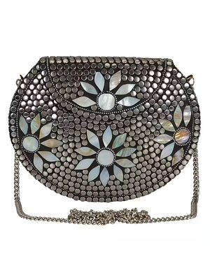 Embellished Clutch with Sling Strap