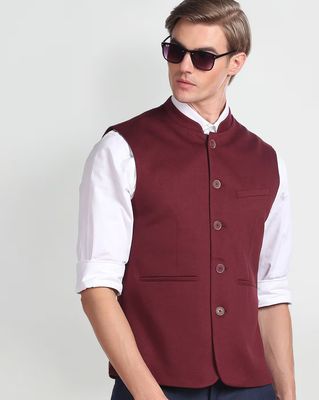 Nehru Jacket with Welt Pockets