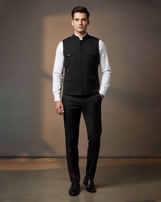 Men Regular Fit Nehru Jacket    