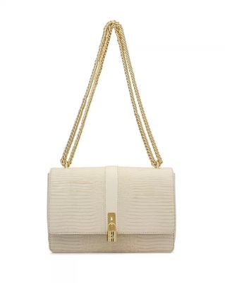 Women Logo Embossed Sling with Chain Strap