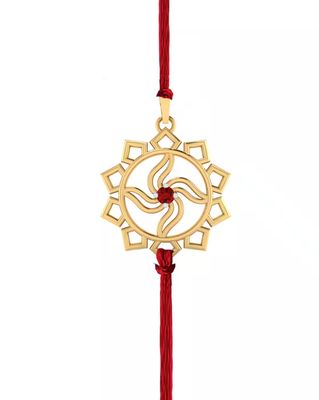 Yellow Gold Rakhi Pendant
