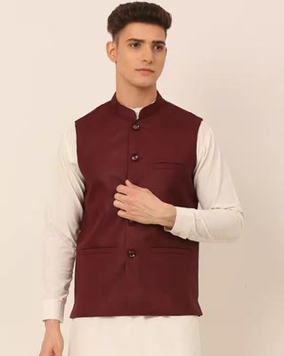High-Neck Waistcoat with Insert Pockets