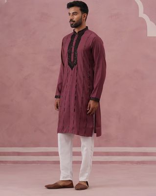 Men Ethnic Wear Embroidered Kurta Pyjama Set