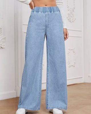 Women Washed Boyfriend High-Rise Clean Jeans