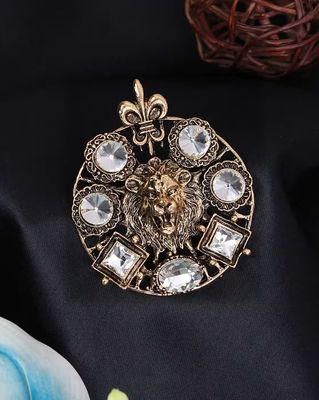 Men Pride Stone-Studded Brooch
