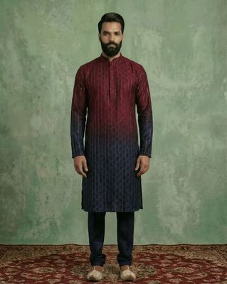 Men Embellished Regular Fit Kurta & Pants Set