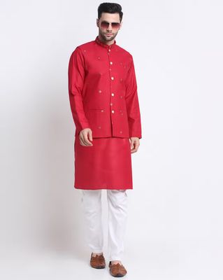Men Embroidery Suit Set