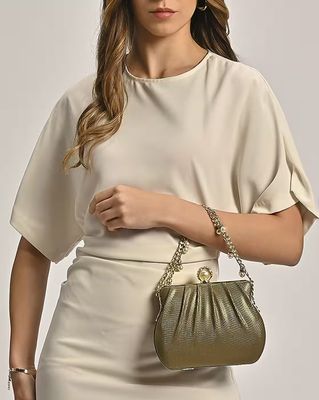 Women Clovis Dual Handle Frame Clutch