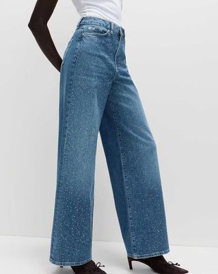 Women Embellished Wide-Leg Jeans