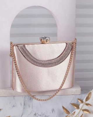 Women Embellished Clutch with Chain Strap