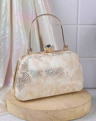 Women Clutch with Metal Accent 