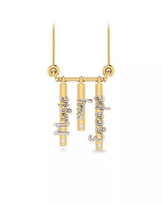 Musical Life Yellow Gold Diamond Pendant