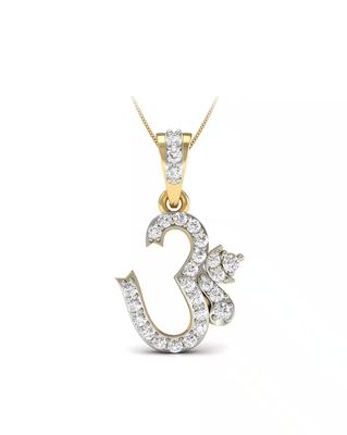 The Omkara Yellow Gold Diamond Pendant