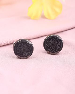 Shein Men Spirograph Pattern Slip on Cufflinks
