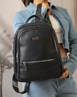 Shein Women Zip Closure Textured Everyday Panelled Backpacks