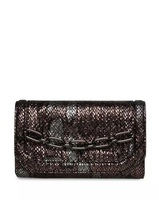 Women BVESPERA Reptilian Pattern Clutch with Adjustable Strap