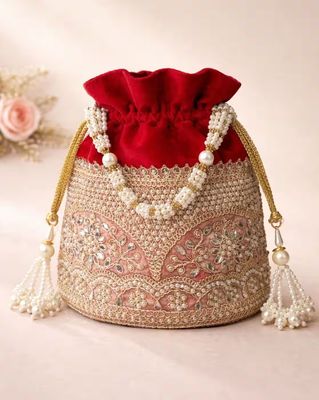 Women Embellished Potli Clutch Bag