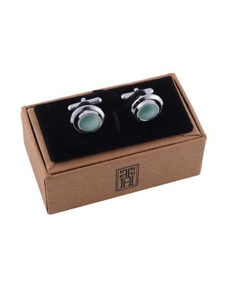Men Mint Green Cufflinks