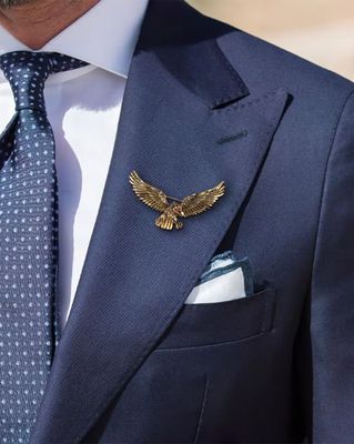 Men Winged Eagle Lapel Pin