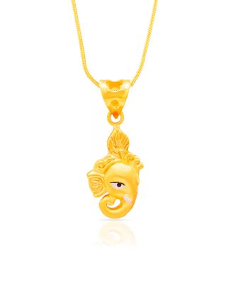 Men Yellow Gold Gajanana Pendant