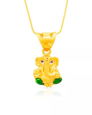 Men Yellow Gold Ganadhipa Pendant