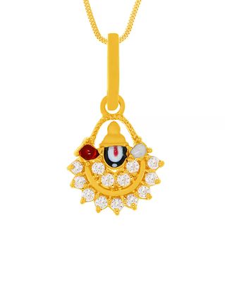 Women Yellow Gold Balaji Diven Pendant