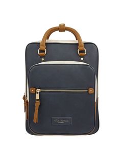 Textured Backpack with External Zipped Pocket