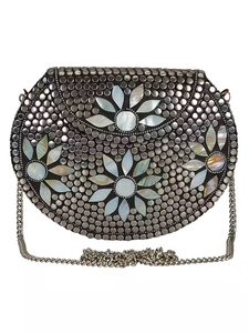 Embellished Clutch with Sling Strap