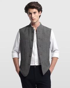 Men Mandarin-Collar Nehru Jacket