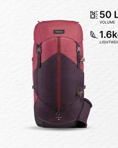 Simond - Unisex Bordeaux MT100 Multiple Compartments Trekking Backpack 50 L
