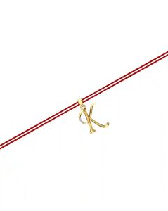 Yellow Gold Alphabet K Diamond Rakhi Pendant