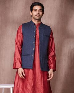 Men Textured Nehru jacket