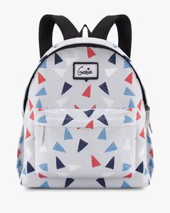 Geometric Print Backpack with Adjustable Straps