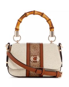 Logo Print Satchel with Detachable Strap