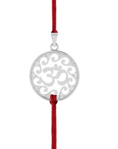 Stone-Studded Om Ganesh Rakhi Bracelet