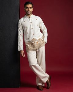 Embroidered Regualr Fit Kurta with Pants