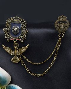 Men Azure Pride Eagle Crest Brooch 