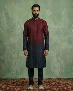 Men Embellished Regular Fit Kurta & Pants Set