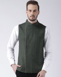 Herringbone Print Nehru Jacket