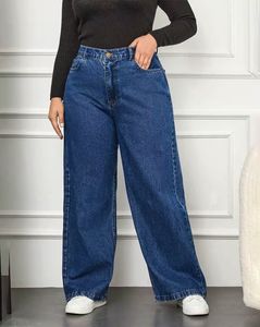 Women High Rise Wide Jeans