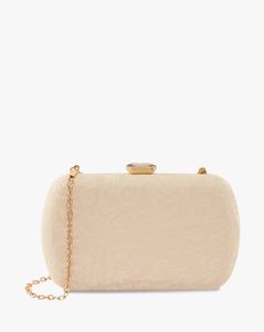 Women Embossed Clutch with Chain Strap