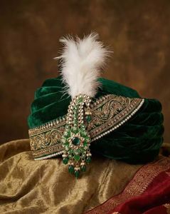 Men Crystal Studded Groom Kalangi