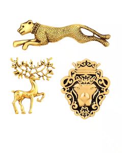 Set of 3 Gold-Plated Tiepins & Brooches