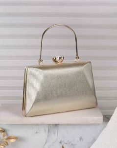 Women Metal Top Handle Clutch