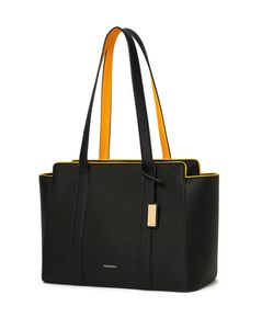 Women Sunflower Tote Bag with Dual Strap - Black