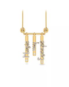 Musical Life Yellow Gold Diamond Pendant