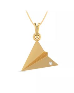 The Planes Yellow Gold Diamond Pendant